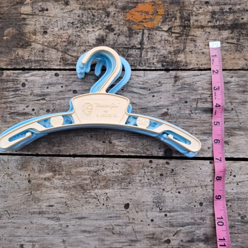 Vintage 1950s Set Of 9 Baby World  Co Clothes Hangers Bambi Carousel Circus Blue